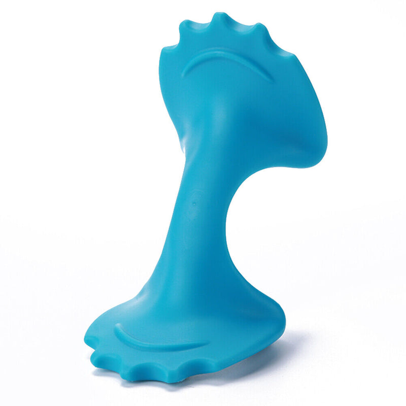 Portable Plastic Manual Cervical Massager Shoulder Head Back Tool (Blue) Newly