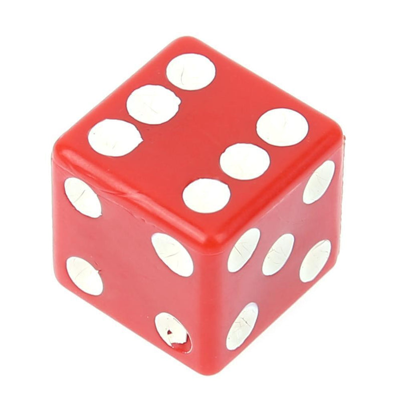 4pcs Dice Car Truck Bike Tire Air Valve Stem Caps Covers Wheel Rims (Red) Newly