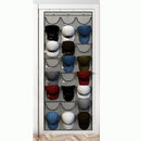 Hat Rack 24 Pocket Over-The-Door Organizer for Baseball Cap (Dark Grey) Newly