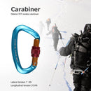 25KN Twistlock Climbing Carabiner Clips Auto Locking and Heavy Duty CE-Certif