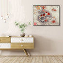 Painting By Numbers Kit DIY Fish Leaf Hand Painted Canvas Oil Art Picture