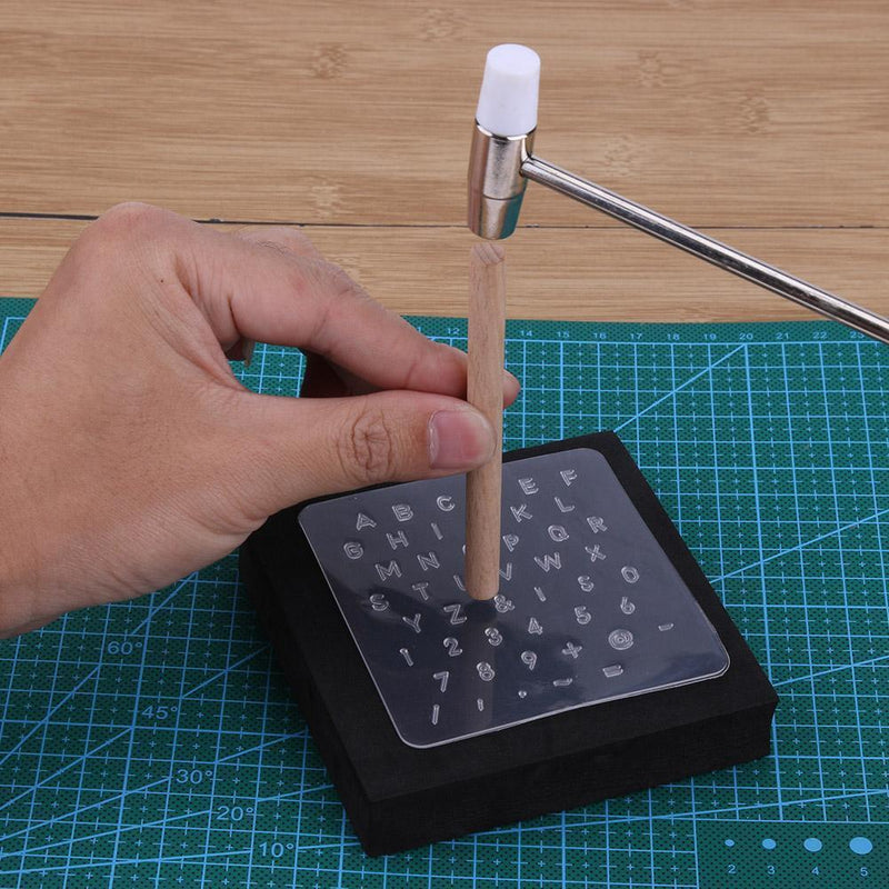 DIY Leather Punch Alphabet Letter Number Stamper Set Plastic Leather Tool Newly