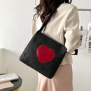 Summer Love Straw Woven Bags for Women Knitted Female Casual Bucket Shoulder Bag