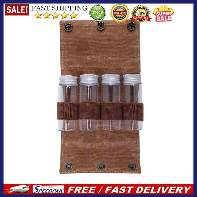 Outdoor Spice Bottle Bags Set Picnic Seasoning Bottles Storage Bag Condimen