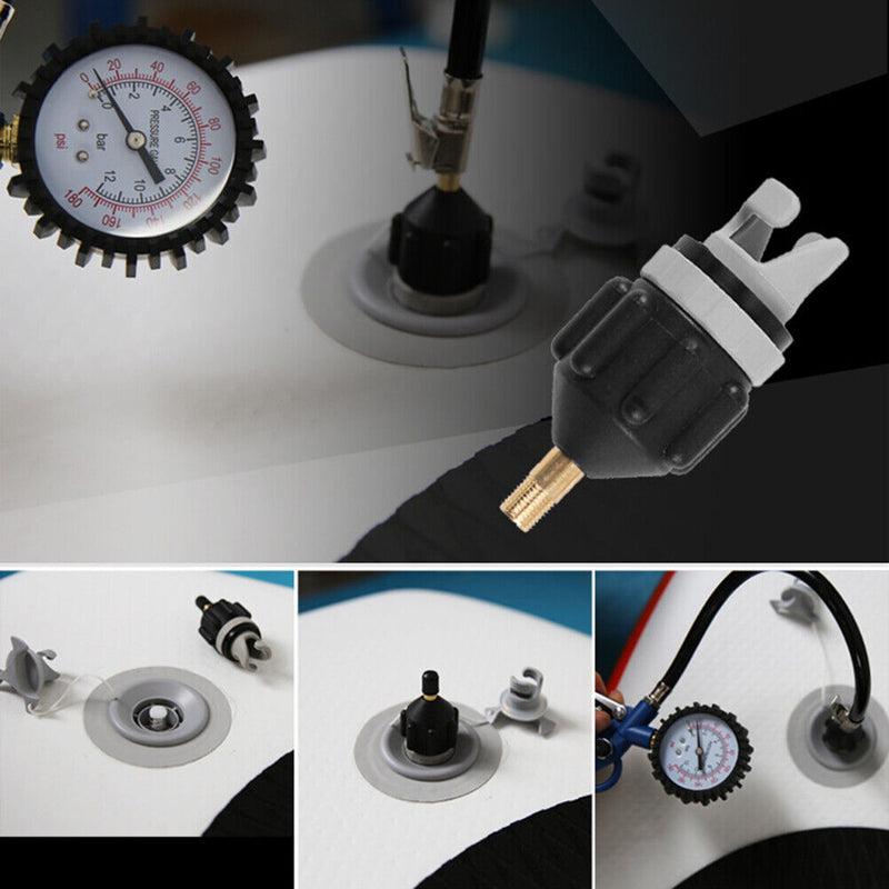 Paddle Air Valve Adaptor Inflatable Boat Kayak Surfing Tire Compressor Conv