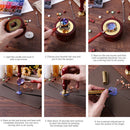 Wax Seal 24 Colors Wax Seal Set Wooden Handle for Birthday Invitations Orna