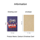 Gift Cute Creative Holiday Blessing Postcard Christmas Greeting Card Envelope