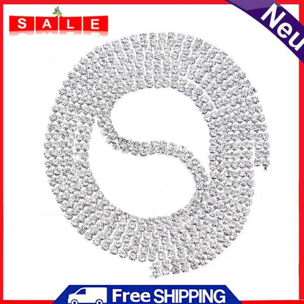 1 Yard 2row Diamond Rhinestone Wedding Chain DIY Necklace Bouquet