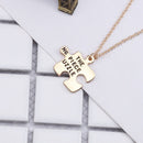 Jewelry Statement Lovers Romantic Pendant Couples Necklace Geometric Puzzle