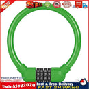 Bicycle Safety Cable Locks MTB Anti Theft 4 Digit Password Lock (Green) Newly