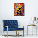 Two Cats Oil Painting By Numbers DIY Paints Drawing On Canvas for Child