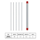 5pcs Portable Hollow Earthworm Hooking Needle Stainless Steel Upper Needles