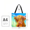 #A Cow Printed Shoulder Shopping Bag Casual Large Tote Handbag (40*40cm)