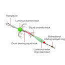 Double Row Fishing Cuttlefish Hook Carbon Steel Squid Hook Tackle (Luminous