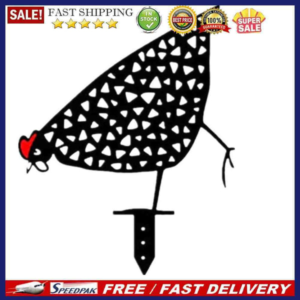 Acrylic Chicken Ornament Backyard Lawn Stakes Yard Art Outdoor Garden Decorat