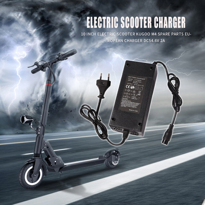 Electric Scooter DC 54.6V 2A Battery Charger Adapter for Kugoo M4 Kick Scooter