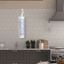 Wall Mounted Garbage Bag Hanging Garbage Bag Dispenser with Hooks (White) Newly