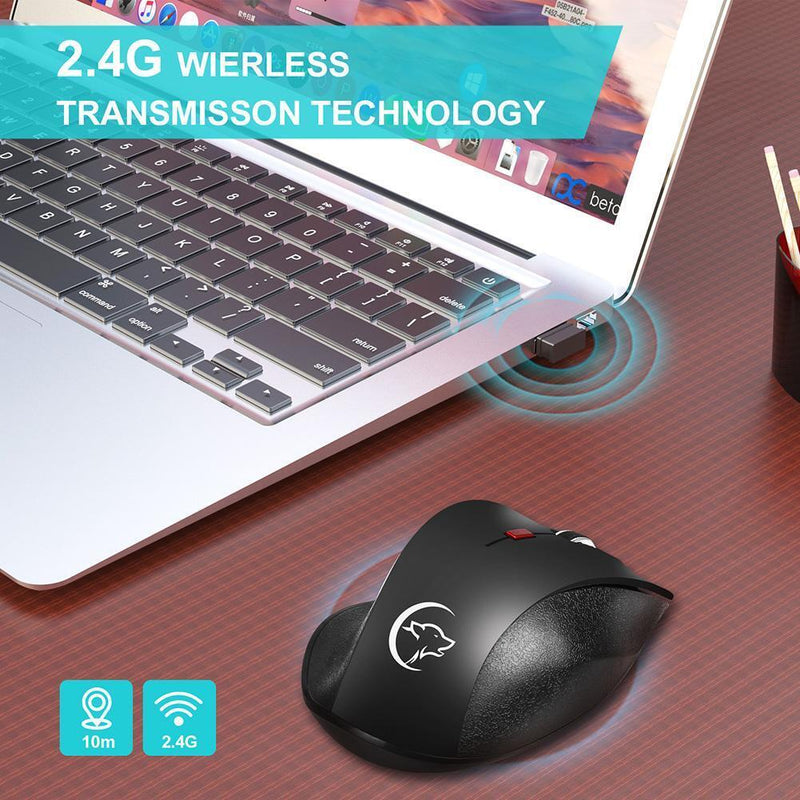 YWYT G835 6 Keys 2.4GHz Wireless 4 Gears 2400 DPI Adjustable Optical Mouse