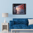 Watching Cherry Blossom Girl DIY Paintings By Number Kits Oil Art Picture