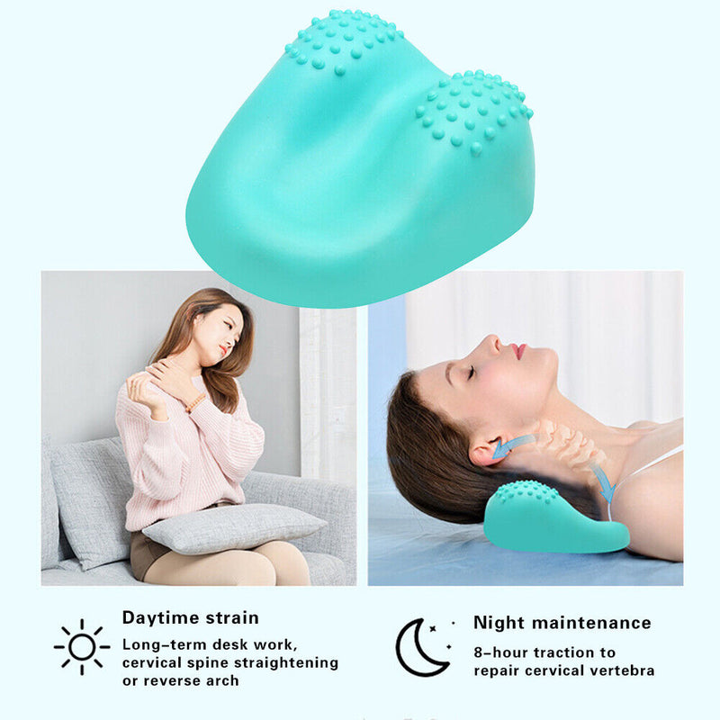 Blue Cervical Repair Pillow Neck Massage Traction Ergonomic Design Pillow Newly