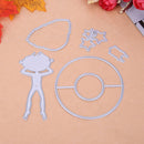 5pcs Girl Summer Time Cutting Dies Scrapbook Embossing DIY Craft Album Card