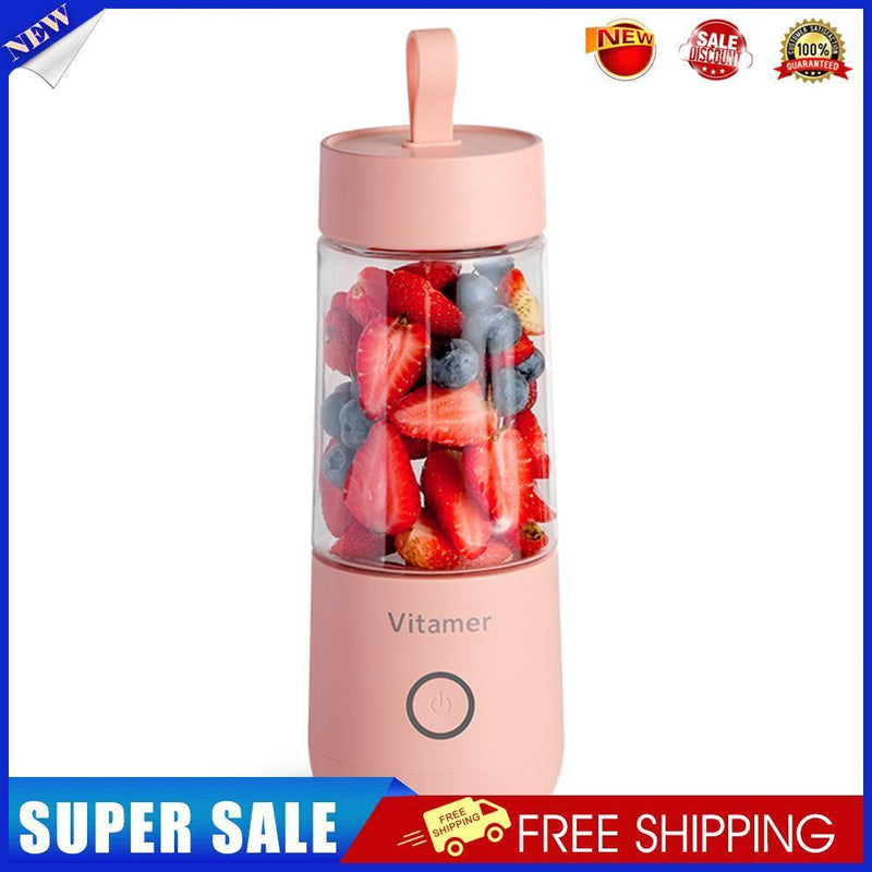 350ml Smart USB Juice Cup Portable Blender Smoothie Juice Machine (Pink)