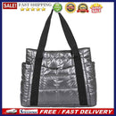 Fashion Checkered Quilted Pure Color Shoulder Bag Women Casual Nylon Handbags