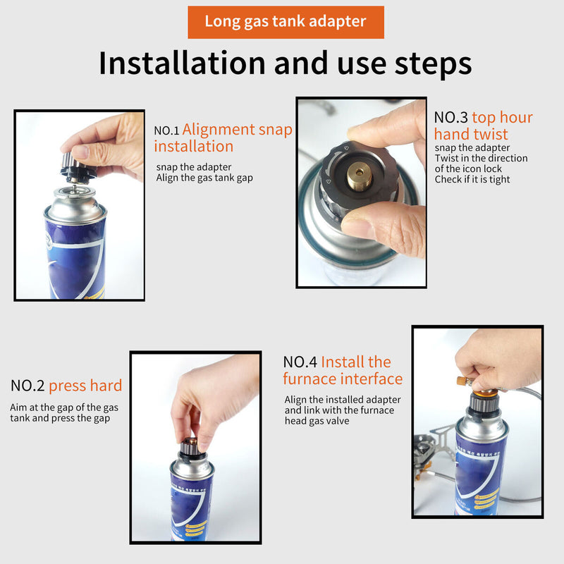 Black Camping Stove Adapter Outdoor Gas Tank Converter Sealed Silicone Desi