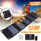 15W Foldable Solar Panel Outdoor Power Battery Cells Charger for Camping Hiking