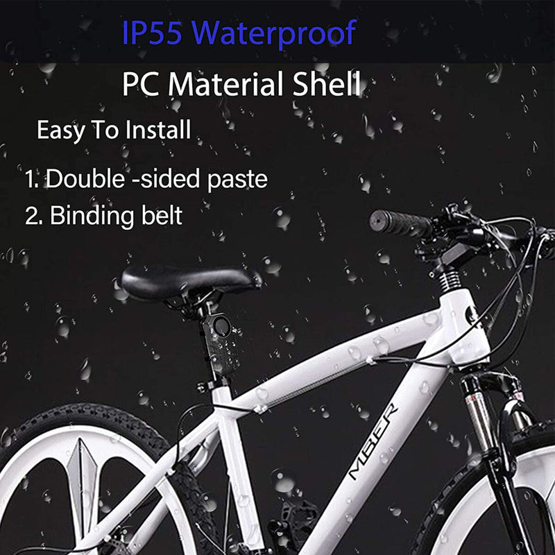 113dB Bike Alarm Wireless Vibration Motion Sensor Waterproof Alarm with Remote