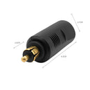 12V European Plug Motorcycle DIN Socket Cigarette Lighter Adapter Black