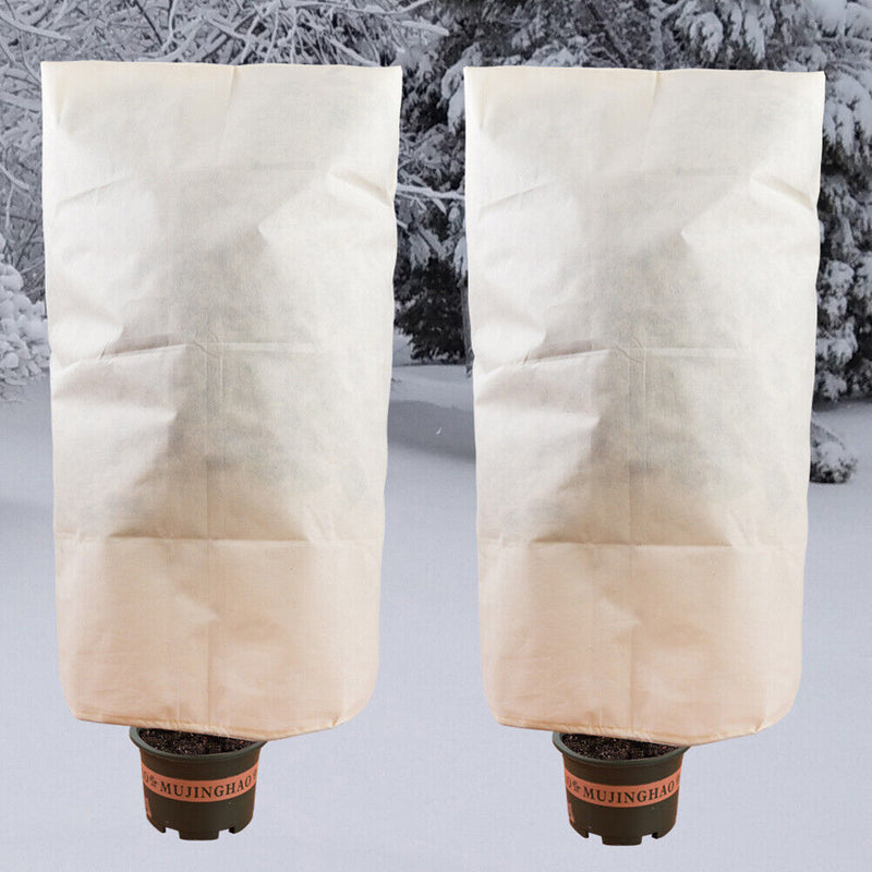 Winter Plants Warm Cover Garden Tree Shrub Protection Bag Beige (0.8x1.2m) Newly