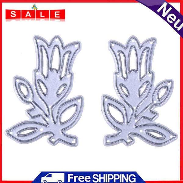2pcs Flower Metal Cutting Die Stencil for DIY Scrapbooking Embossing Folder-1966