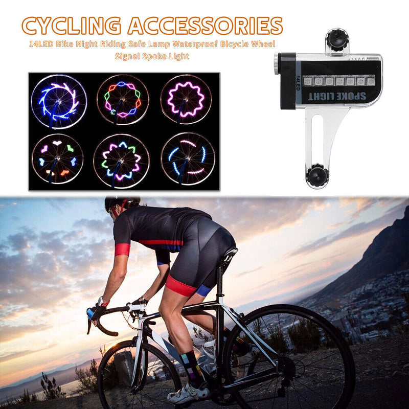 2pcs Waterproof Bicycle Spoke Light LED Mountain Bike Wheel Safety Warning