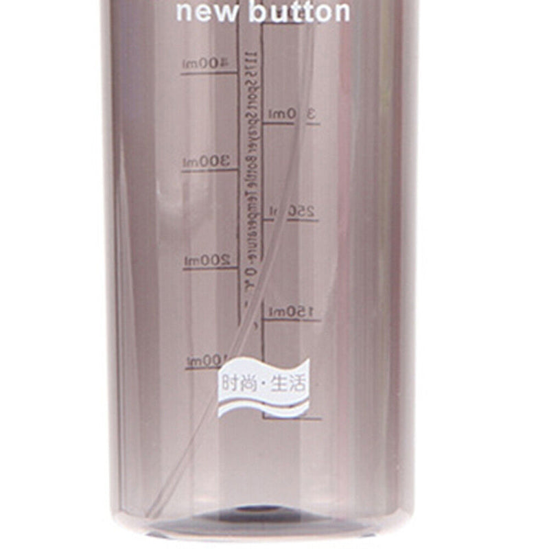 Plastic Spray Cool Summer Sport Water Bottle Portable Drink Kettle (Black) Newly