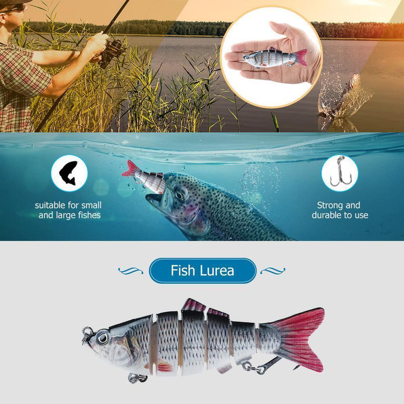 Fishing Lure 6 Segment Lifelike Fish Hooks Baits Swimbait Fishing Lures