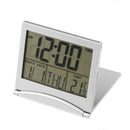 Temperature Weather Calendar Alarm Clock LED Display Folding Table Desk Clock