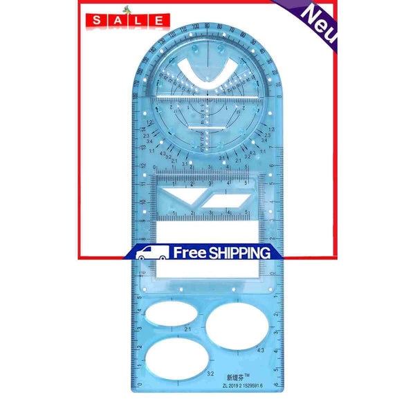 Geometric Ruler - Craft Supplies Mathematics Drawing Ruler for DIY Card Craft