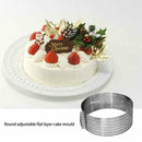 Mousse Cake Ring Mold Adjustable Layer Slicer Cutter Steel Mould Tool S3G6 E9S6