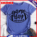 Football Game Day Tea T-Shirt -07935 XXXL - Retro Blue