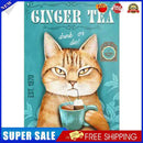 Cat Retro Metal Plate Tin Sign Plaque for Pub Club Cafe Animal Poster (D)