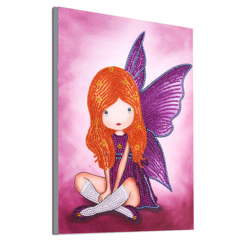 30x40cm 5D DIY Partial Special Shape Diamond Painting Girl Home Art (AK023)