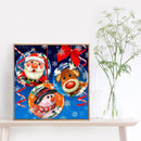 Full Drill Round Diamond Painting 5D DIY Snowman Elk Cross Stitch Embroidery Kit