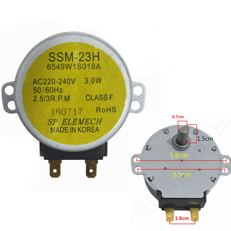 Microwave Oven 220V Turntable Motor SSM-23H Set for LG MP-9482S MP-9483SL