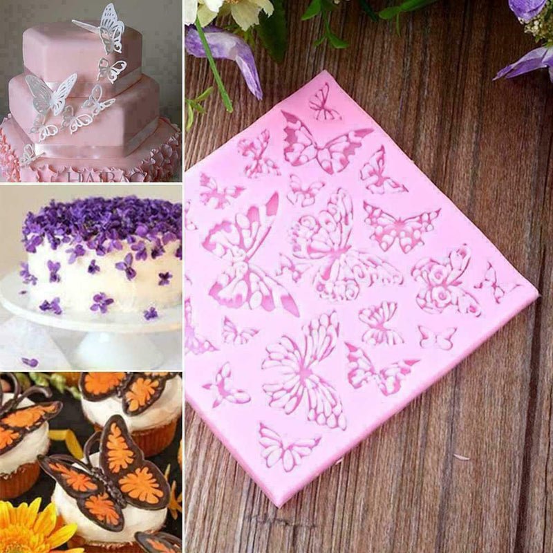 Butterfly Lace Fondant Mould Silicone Cake Mold Baking E8G8 W5G8 Hot Mat N9J2