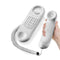 Corded Phone Wall Mountable Landline Telephone Big Button for Home (White)