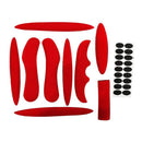 27pcs Cycling Helmet Inner Pads Kit Sealed Sponge for Motorcycle (Red) Newly