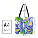 Shopping bag with flower and plant motifs, printed, casual, large