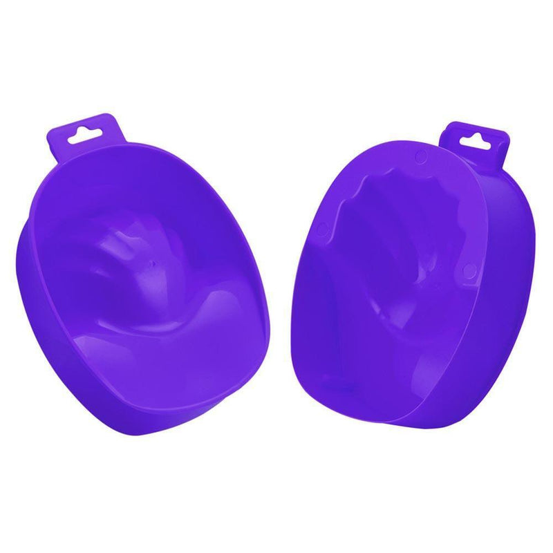1pc Nail Art Hand Wash Remover Soak Bowl Nail Bath Manicure Tool(Purple)