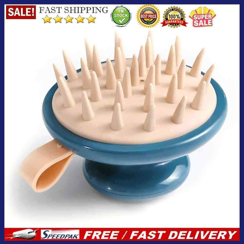 Handheld Scalp Massage Brush Portable Shampoo Brush Hair Care Comb (Blue)